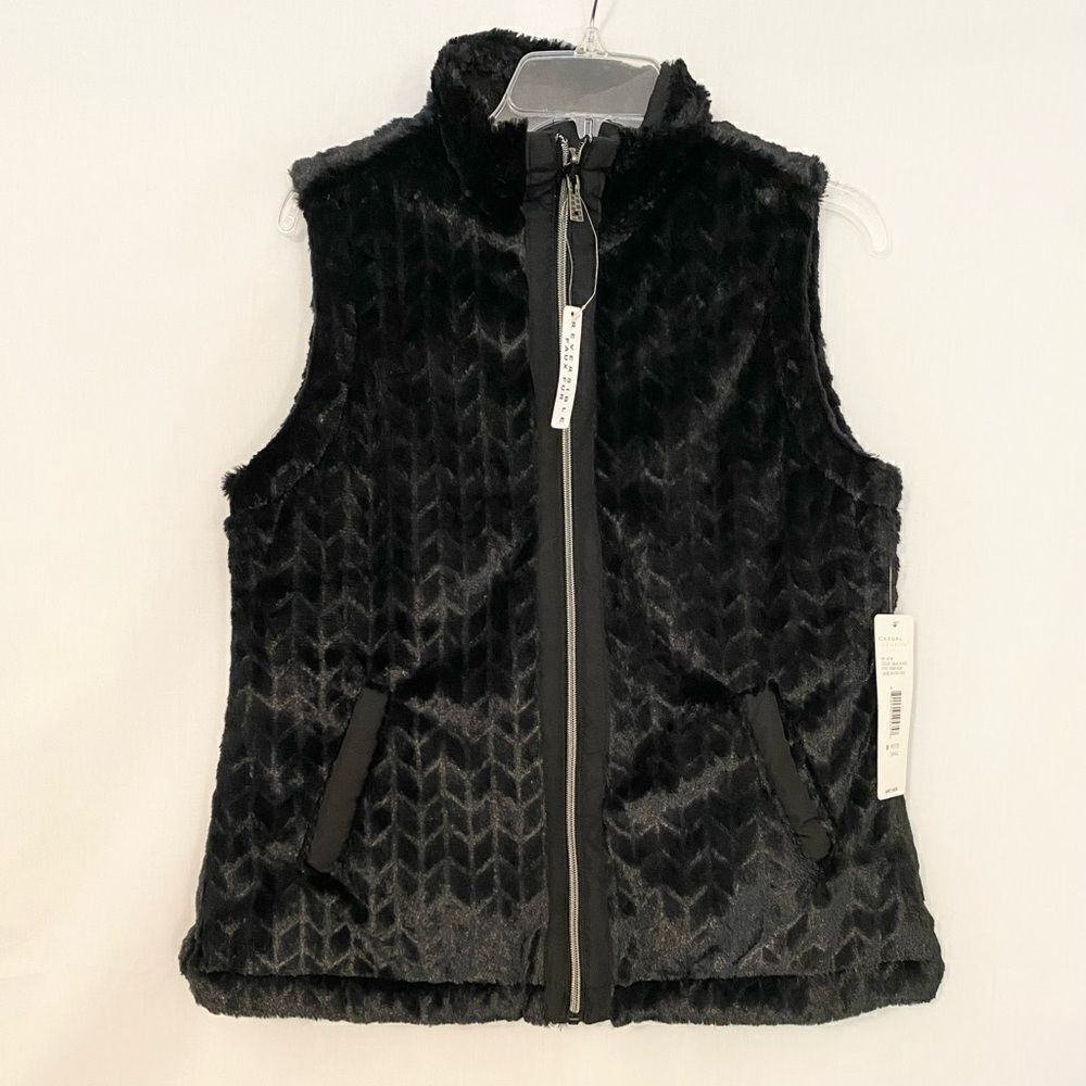 NWT Casual Identity Reversible Faux Fur Vest size SP